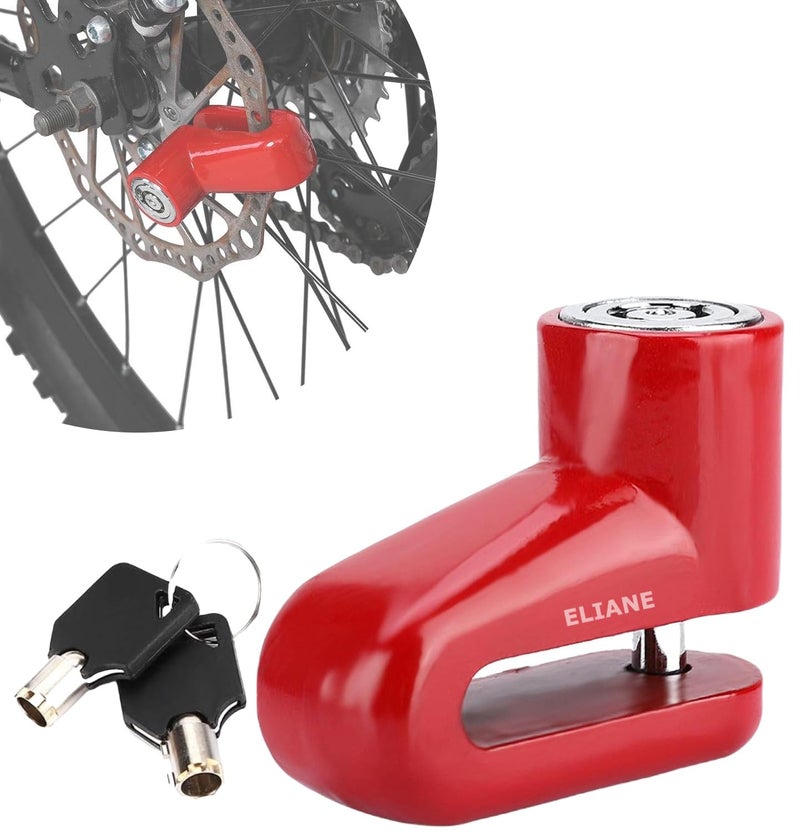 Eliane Disc Lock Motorcycle Brake Anti-Theft Waterproof for Motorcycles Bike Scooter Stainless Steel Heavy Duty Painted Finish Anti Theft 7mm Pin Wheel Locking Security Bike Accessories (Random-1Pcs) - Image 1