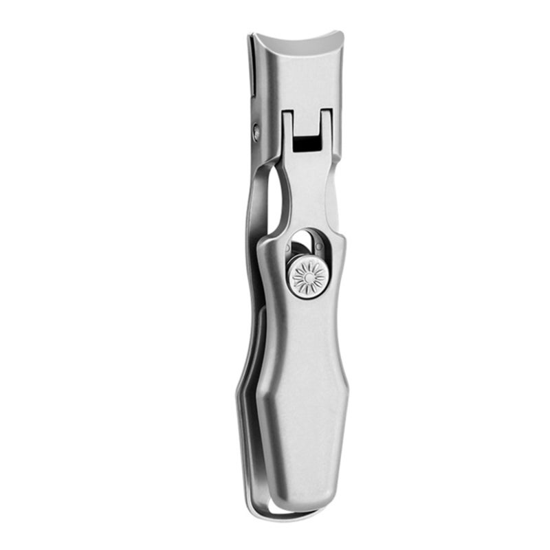 Splash-proof Nail Trimmer 1pc Silver Ultra-wide 16mm Opening Anti-splash Automatic Storage - Easy To Use Rivet Switch Nail Clipper For Thick Nails Home Professional Manicure - Image 1