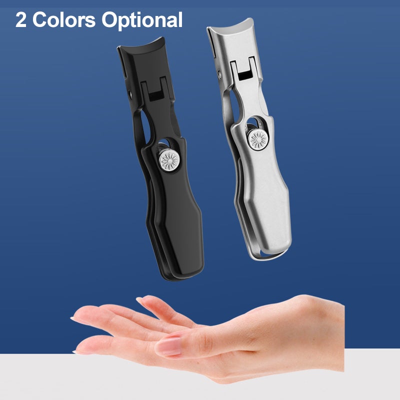 Splash-proof Nail Trimmer 1pc Silver Ultra-wide 16mm Opening Anti-splash Automatic Storage - Easy To Use Rivet Switch Nail Clipper For Thick Nails Home Professional Manicure - Image 4