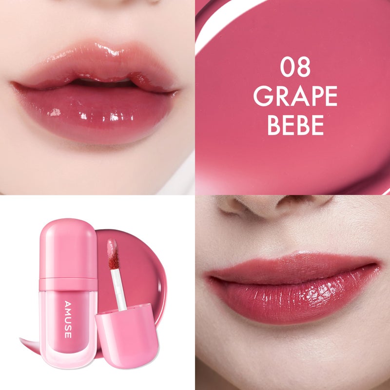 Amuse SEOUL BEBE TINT - 08 GRAPE BEBE | 24-hour Long-lasting Lip Stain, Plumping, Hydrating, Moisturizing, No Peel Off, Lip Care, Treatment, Non Sticky, Korean Lip Tint for Dry Lips - Image 3