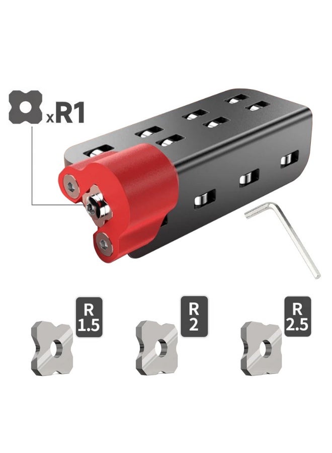 Edge-Band Trimming Tool – Woodworking Edge Trimmer / Chamferer for PVC Melamine & Ecological Boards, Edge-Band Trimming Knife with 4-Edge Tungsten Blades, Sliding Reinforced Version - Image 1