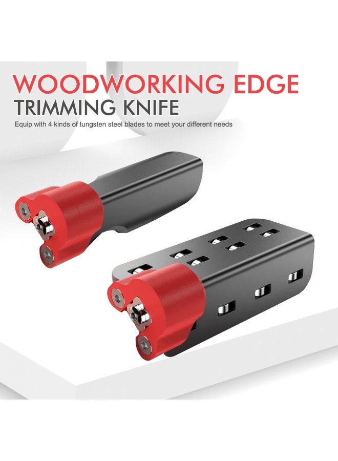 Edge-Band Trimming Tool – Woodworking Edge Trimmer / Chamferer for PVC Melamine & Ecological Boards, Edge-Band Trimming Knife with 4-Edge Tungsten Blades, Sliding Reinforced Version - Image 2