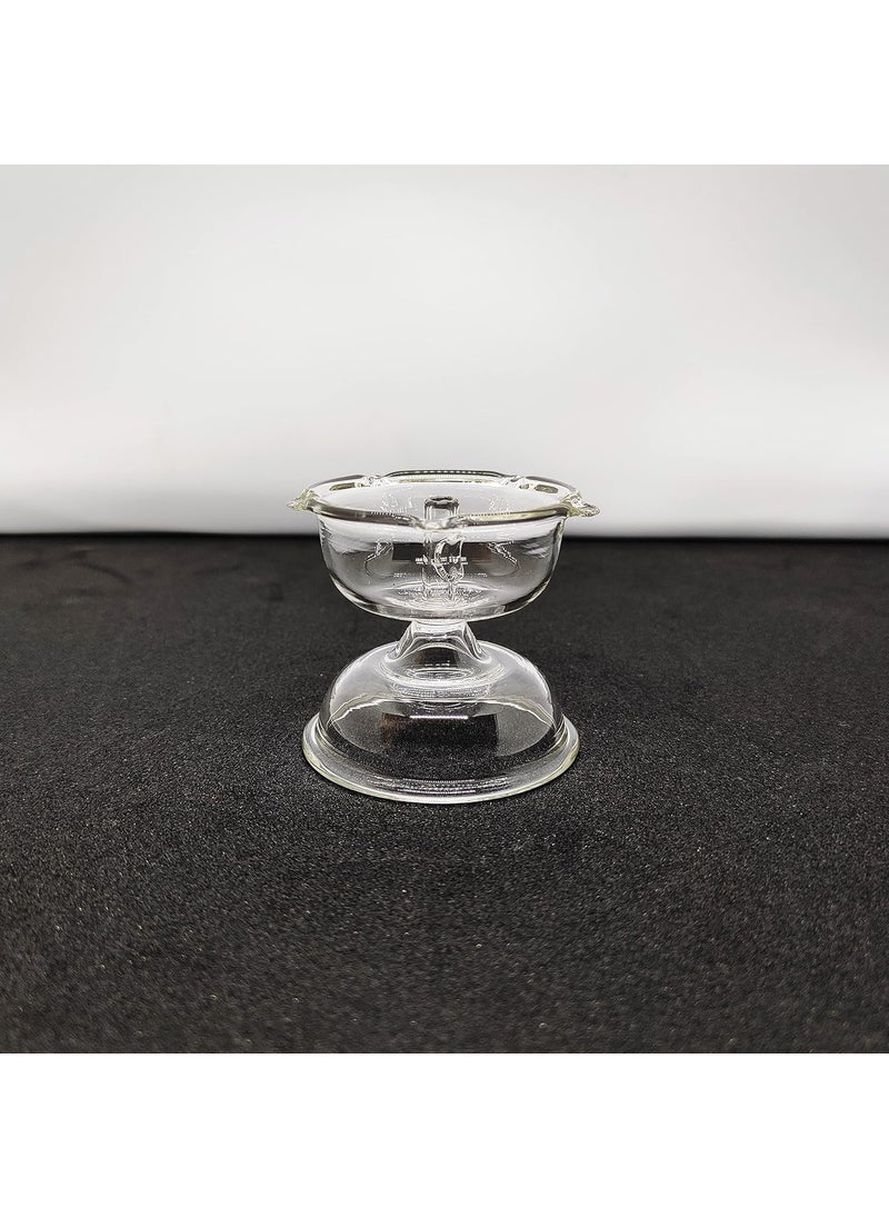 Sidhhi Glass Niranjan for Pooja Puja samagree Akhand Diya Mandir Cotton Wick lamp Diyas Decorative Oil LampDiwali Gifts Home Decor Height 2 inch  - Image 5