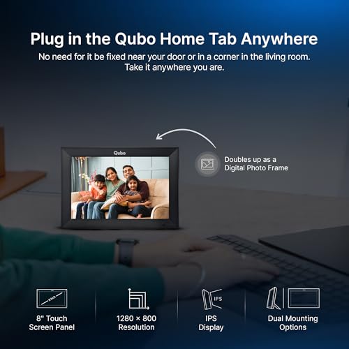 Qubo Instaview New Age Video Doorphone from Hero Group | 3MP Video Doorbell Pro 2K + Wireless Home Tab 1296p Resolution | Instant Phone & Tab Visitor Video Call | 2-Way Talk | Chime (Black) - Image 4