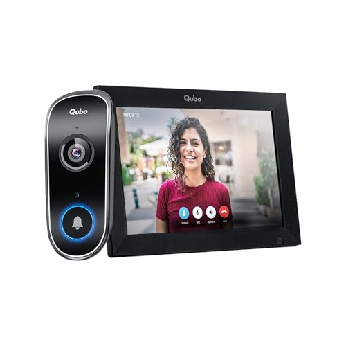 Qubo Instaview New Age Video Doorphone from Hero Group | 3MP Video Doorbell Pro 2K + Wireless Home Tab 1296p Resolution | Instant Phone & Tab Visitor Video Call | 2-Way Talk | Chime (Black) - Image 1