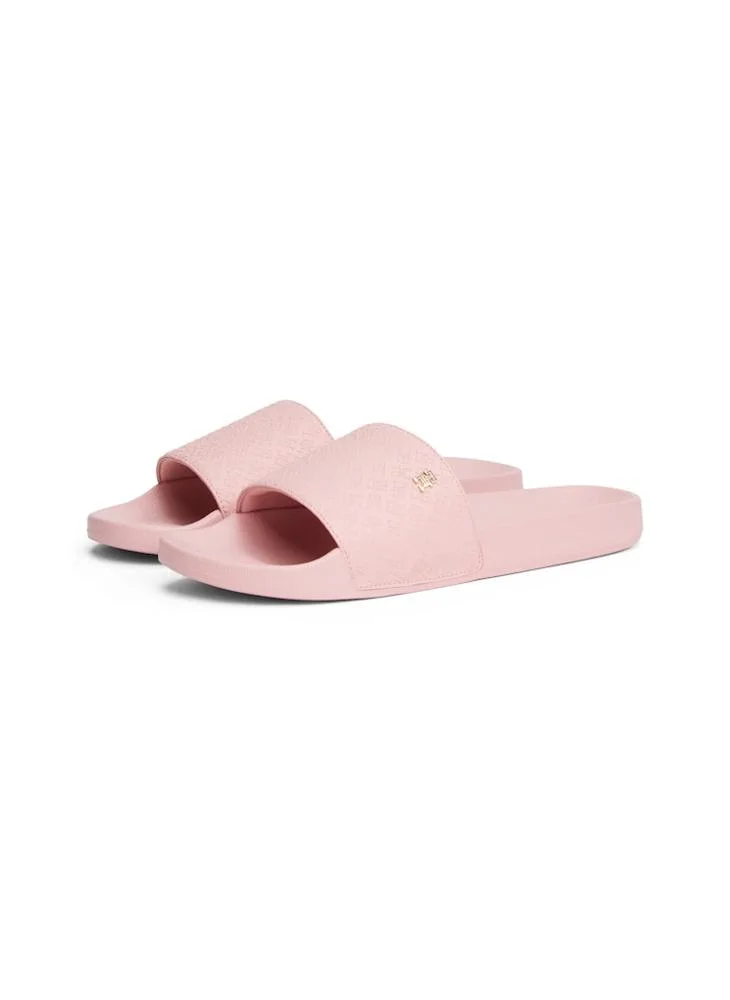 TOMMY HILFIGER Embossed TH Monogram Pool Slides