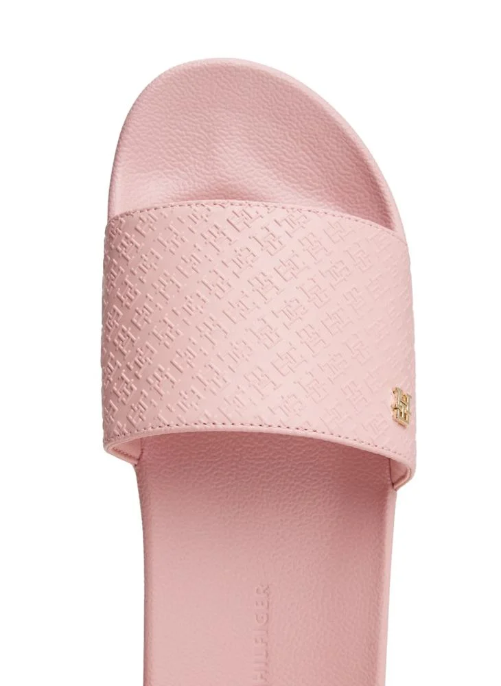 TOMMY HILFIGER Embossed TH Monogram Pool Slides