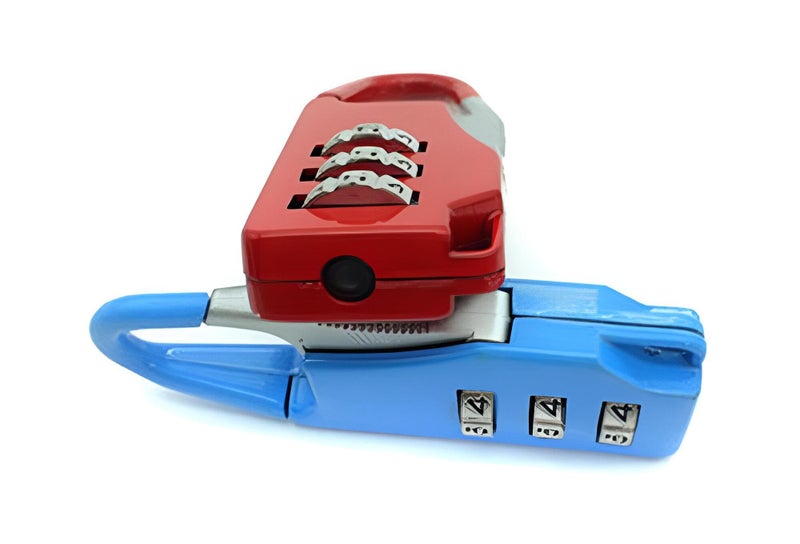 Small Security Lock-3-digit code for reliable on-the-go protection! 3-digit mini digital lock for travel bags, laptop, lockers, and more! (2 pcs) - Image 1