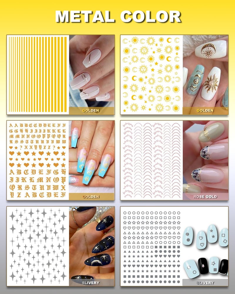 winthrop 36 Sheets All Holiday Nail Art Stickers, Mixed Season Nail Decals Set for All Year, Spring Summer 3D Self-Adhesive Colorful Pegatinas UÃ±as Daisy Butterfly 4th of July Halloween Christmas - Image 5