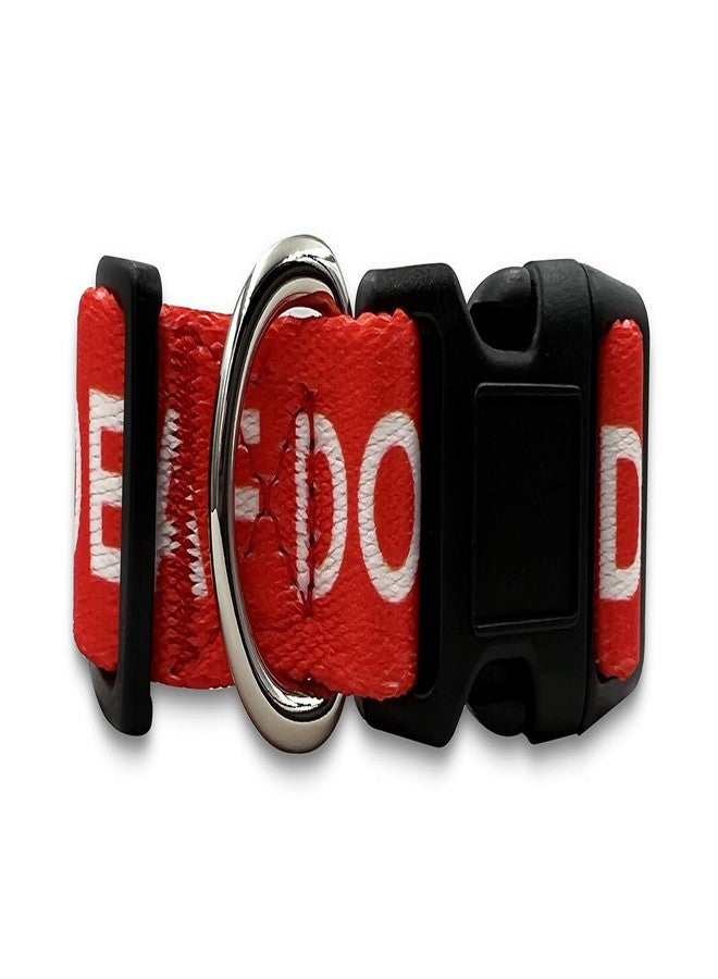 PinMaze Deaf Dog Collar - Hard of Hearing Warning - Hearing Impaired Dog - No Limited Hearing for Small Medium Large Dogs (L, Red) - Image 3