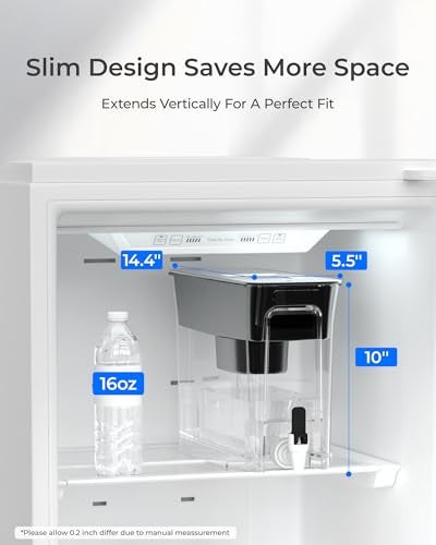 Waterdrop WFD40L Water Filter Dispenser with 3 Filters 35Cup Slim Water Filter Pitcher Large Capacity 200Gallon LongLife Reduces Chlorine PFOAPFOS and More BPA Free Black - Image 3