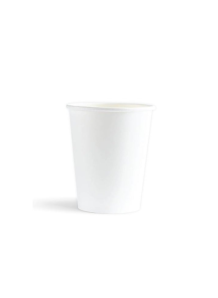 Green Tiger Heavy Duty Single Wall Paper Cups 50-Pack, 8 oz Capacity, White