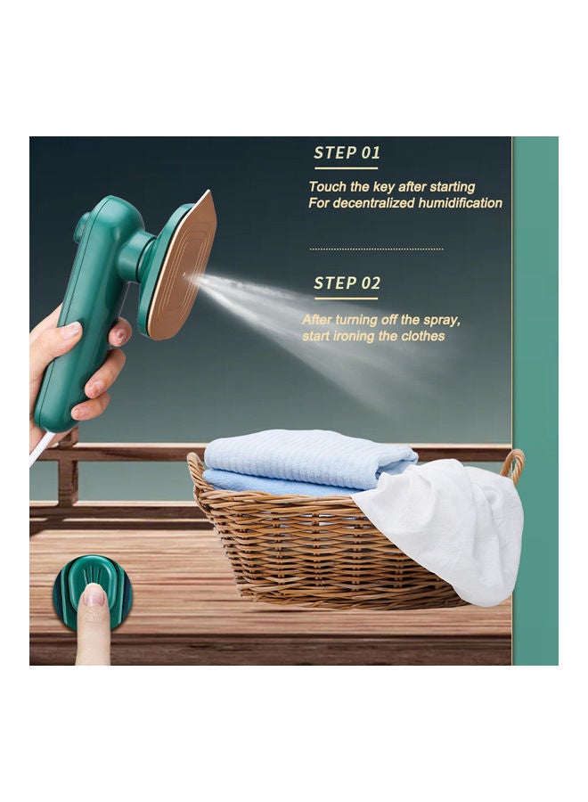 Portable Mini Household Garment Steam Iron 1 W PP-8427EU* Green/Beige - Image 4