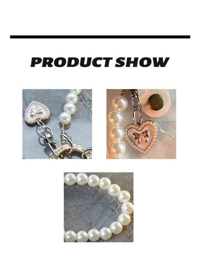 general Clear Case for Motorola Razr 50 Ultra (2024), Foldable Anti-fall Phone Case with Finger Ring & Pearl Wristband, Ultra-thin Shockproof Protective Cover for Moto Razr 50 Ultra - Image 3