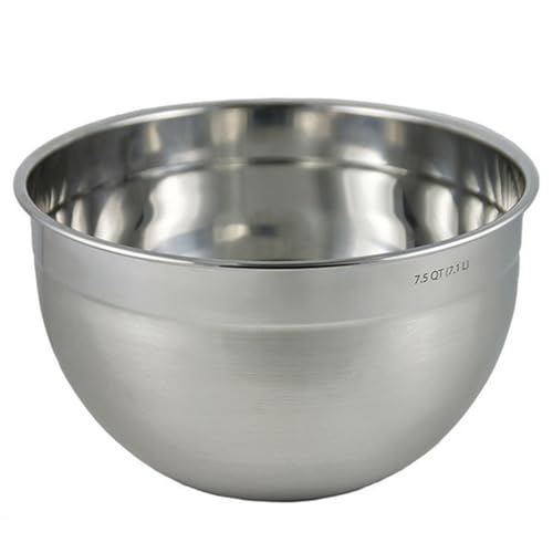 Tovolo Stainless Steel Mixing Bowls, 7.5 Qt - Metal Nesting Mixing Bowl with Rounded Lip for Easy Pour & Minimal Mess - Large & Small Dishwasher Safe Kitchen Supplies for Prep & Cooking - Image 1
