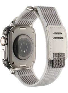 ZORE Apple Watch Compatible Ultra 49MM Mesh Strap KRD-106 Strap-White  - Image 1