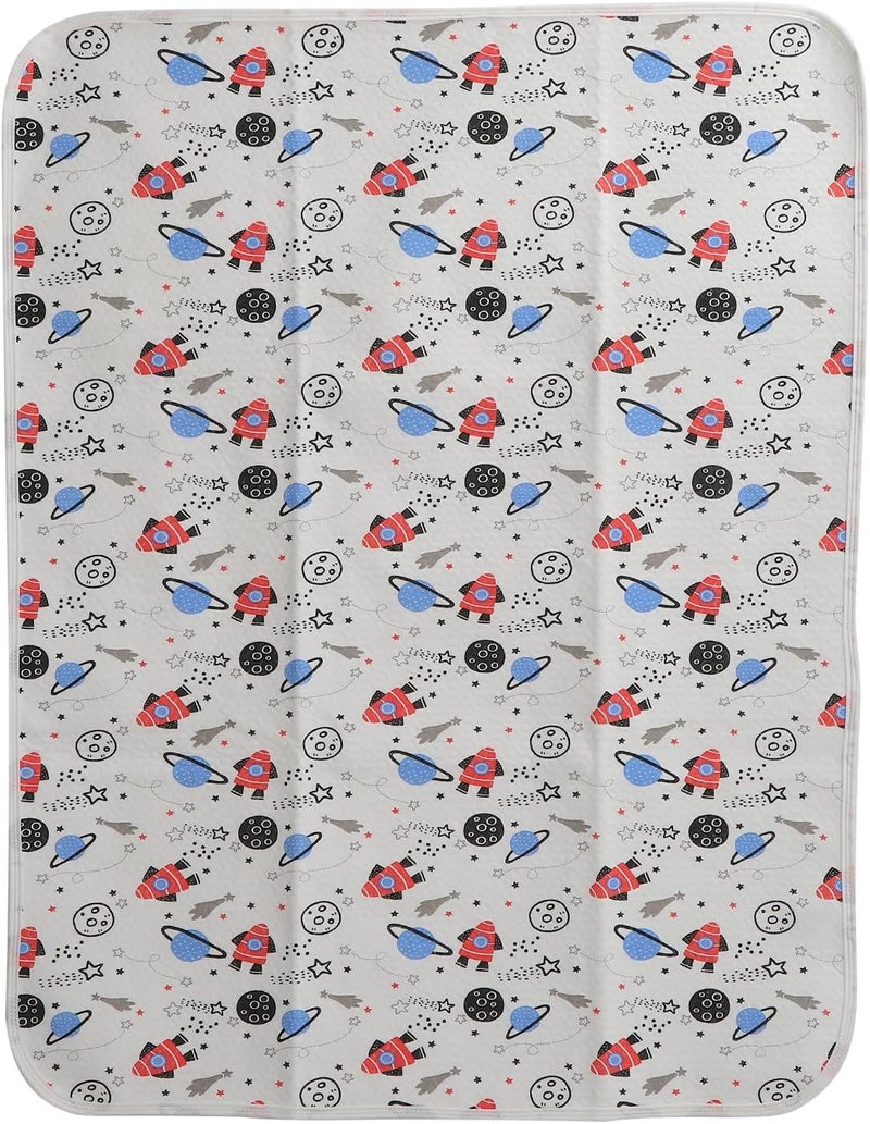 Changing Pad Liner, Washable Diaper Changing Pad for Baby, Breathable Cotton Changing Mat with Absorbent Core, Reusable 80x100cm Liner for Home and Travel (B Style) - Image 1