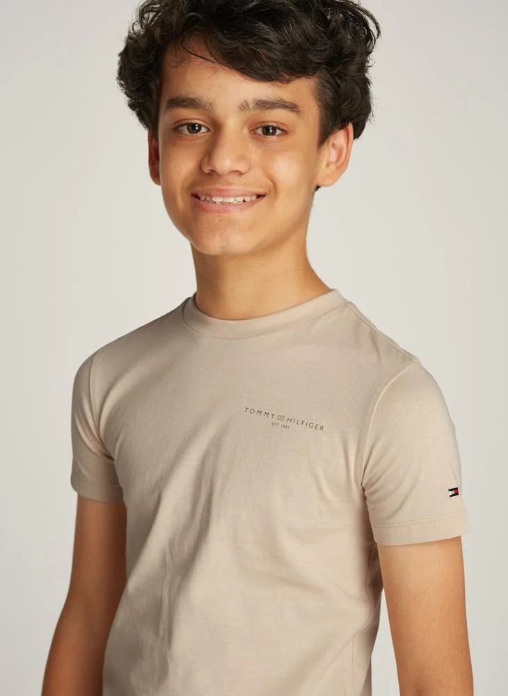 تومي هيلفيغر Youth Mini Croped Logo T-Shirt