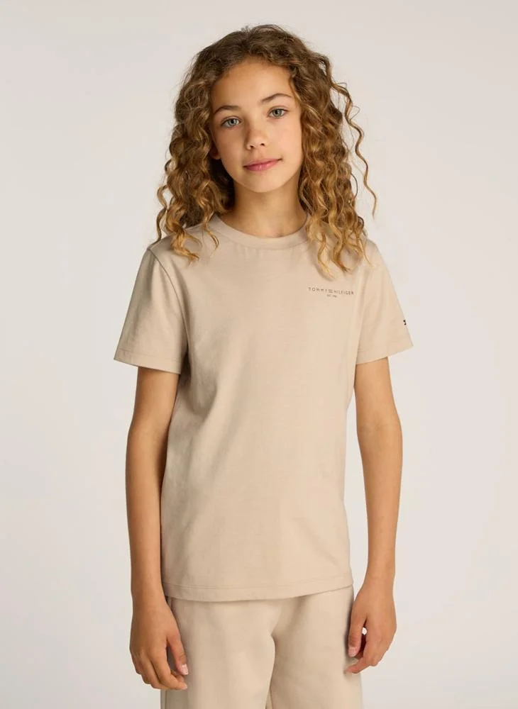 تومي هيلفيغر Youth Mini Croped Logo T-Shirt