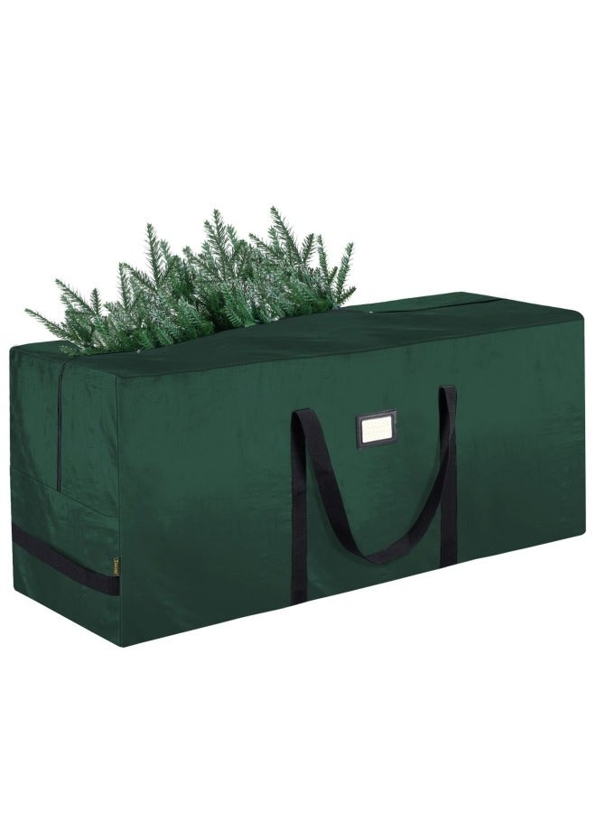 GGEROU حقيبة تخزين شجرة عيد الميلاد الكبيرة جداً 7.5 قدم مع مقبضات معززة وسحابات مزدوجة لفتحة واسعة باللون الأخضر - Image 1