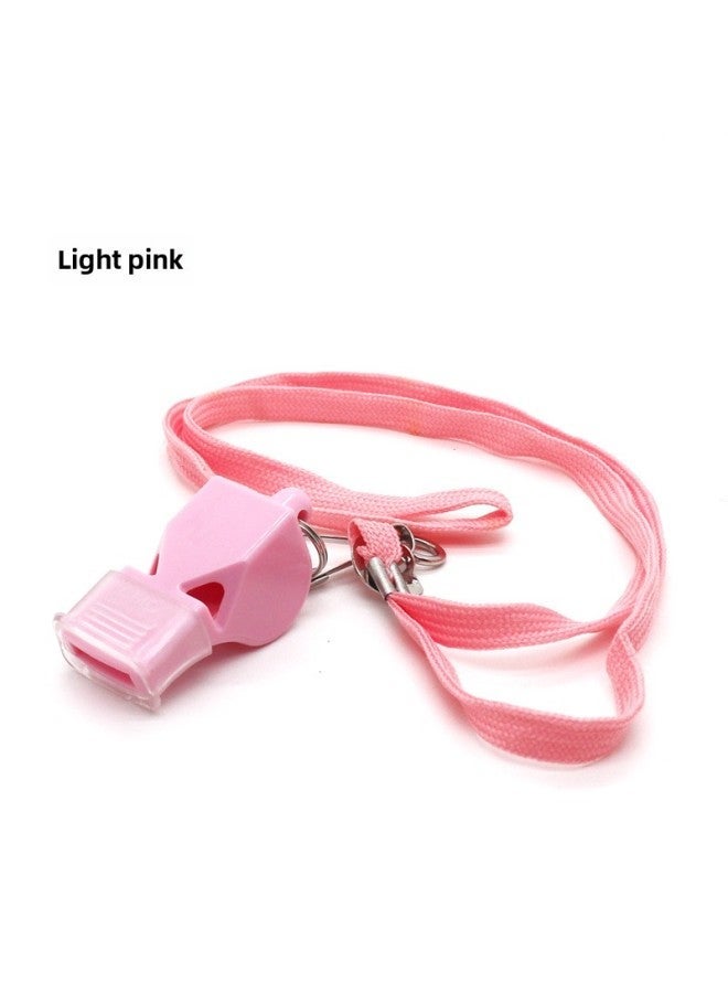 Generic High-frequency Plastic Whistle Sports Teacher Lifeguard Emergency Outdoor Basketball Volleyball Game Referee-Color:Fox Light Powder + Tooth Protection Lanyard Opp Bag - Image 1