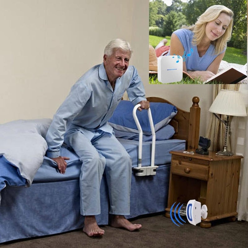 EverNary Bed Alarm for Elderly Dementia Patients,Portable Wireless Caregiver Pager Bed Alarms and Fall Prevention Alert for Elderly,Elderly Monitoring for Home - Image 2