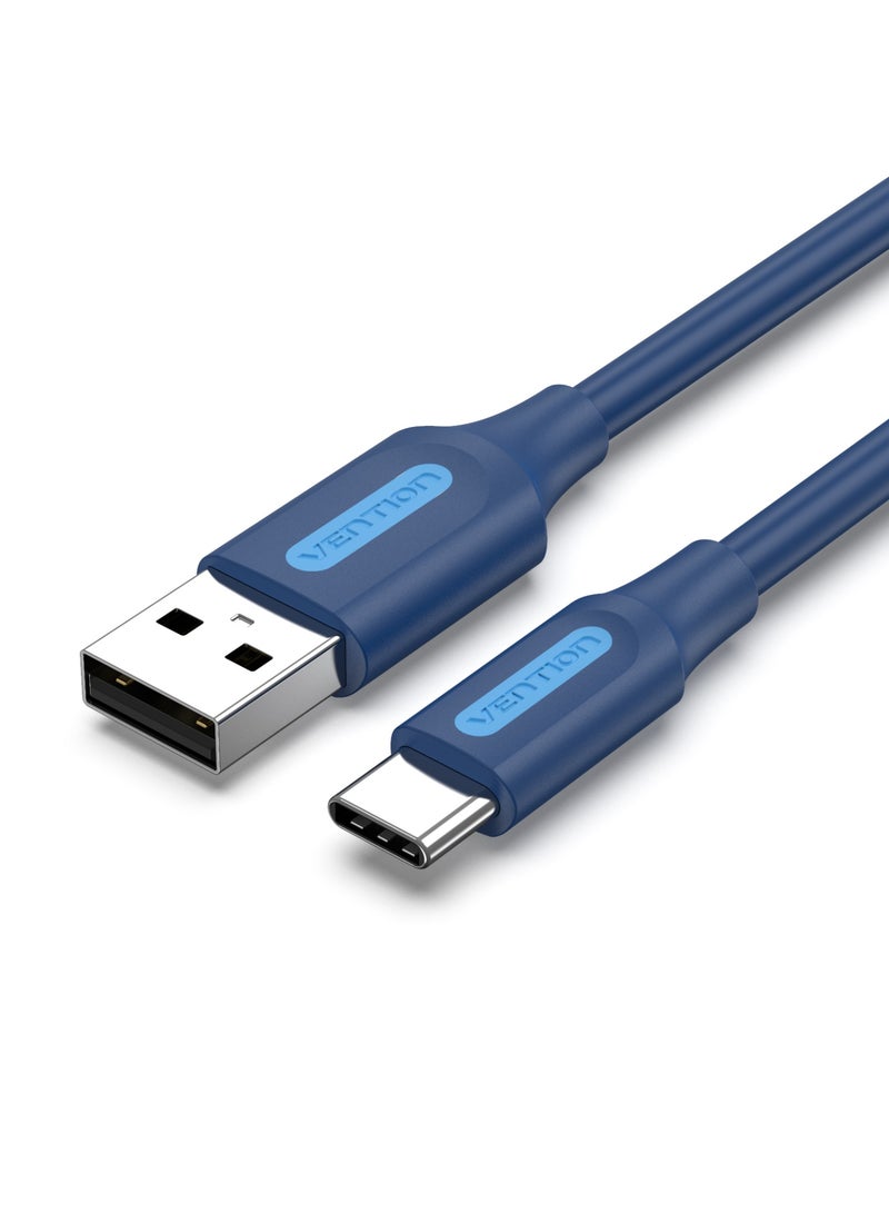 VENTION USB 2.0 A Male to C Male 3A Cable 1M Deep Blue Model # COKLF - Image 1