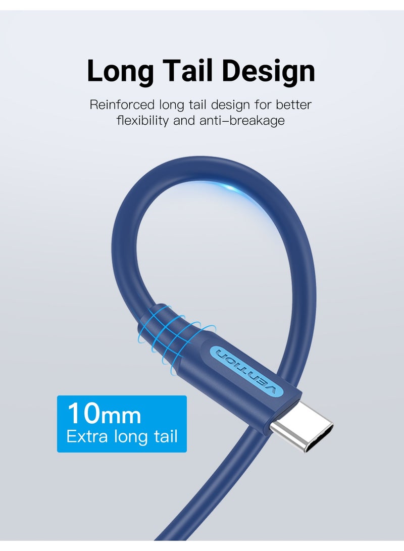 VENTION USB 2.0 A Male to C Male 3A Cable 1M Deep Blue Model # COKLF - Image 5