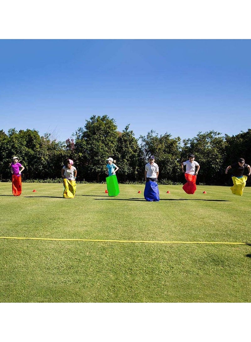 SYOSI 4 Pcs Potato Sack Race Bag Set Outdoor Racing Jumping Bags for Kids Sturdy Multi-Colored Children’s Birthday Party Game Sports Day Family Reunion  - Image 4