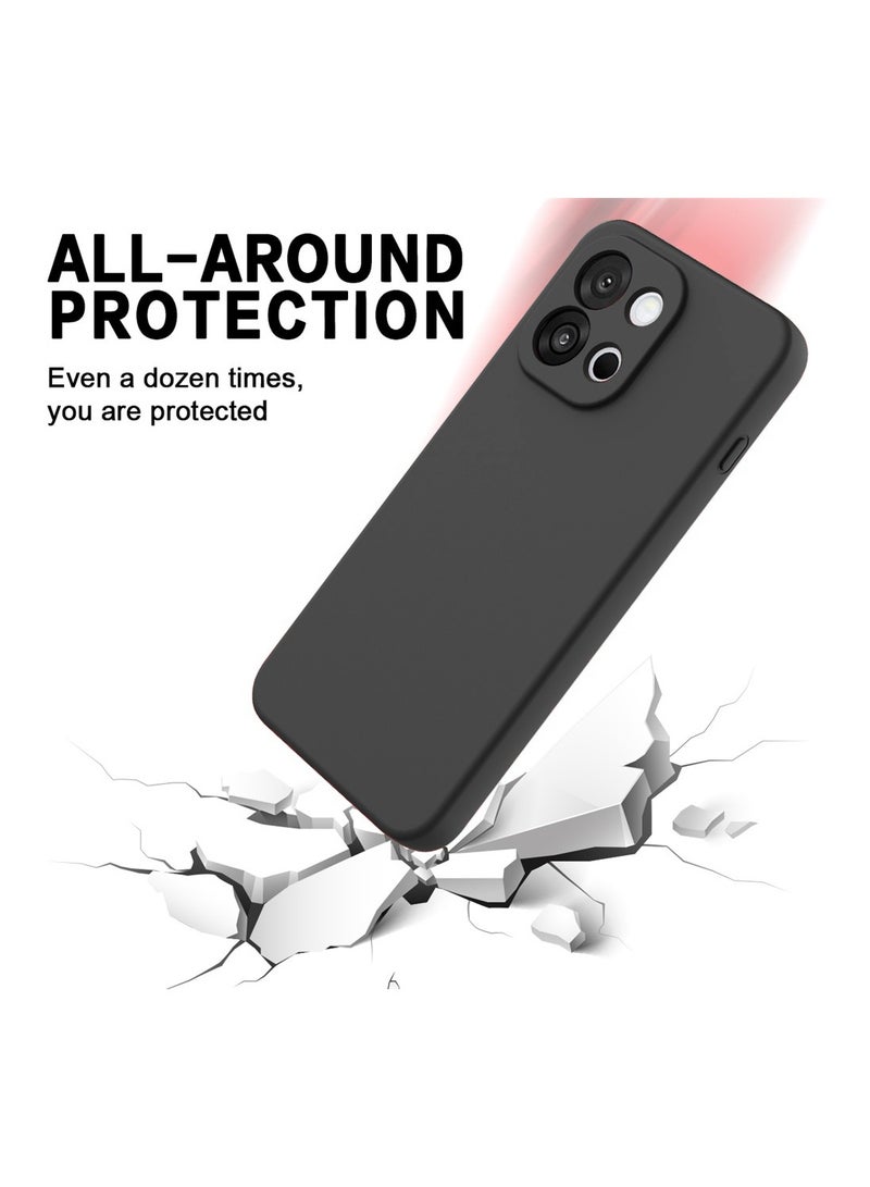 Wtech OnePlus 13T 5G 2025 Premium Soft Liquid Silicone Case Cover (MCRPSN) - Black - Image 5