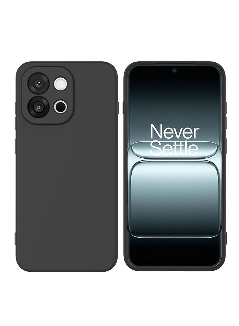 Wtech OnePlus 13T 5G 2025 Premium Soft Liquid Silicone Case Cover (MCRPSN) - Black - Image 1