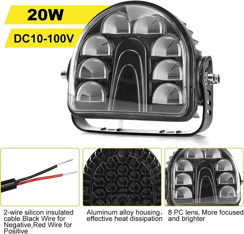 Fuguang 5.4 Inch LED Forklift Arch Safety Light - Red 25W DC10-80V - Image 5