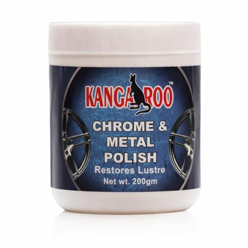 KANGAROO Chrome And Metal Polish For Chrome, Copper, Brass, Bronze, Gold, Nickel And Stainless Steel. All Metal Cleaner, Polisher And Protectant. Removes Oxidation And Discoloration (200 Gram) - Image 1
