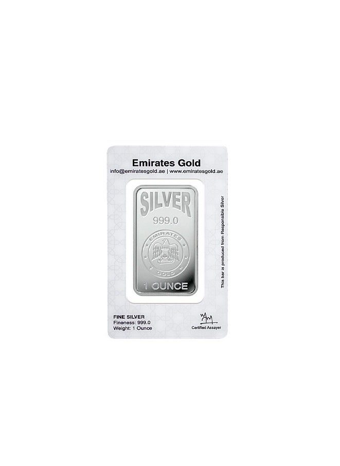 Emirates Gold - Emirates 1oz Pure Silver Bar 999 - 1 Ounce - Image 1