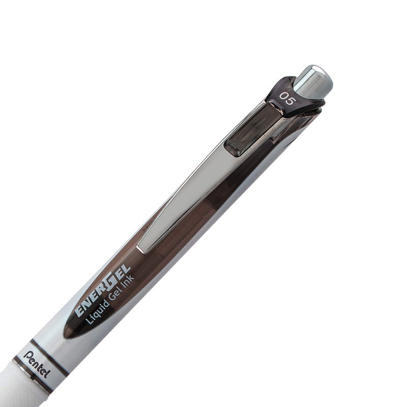 Pentel Gel Ink Pen, EnerGel Pearl RTX0.5mm, Fine Point, Needle Tip (BLN75WBP3A),Black - Image 3