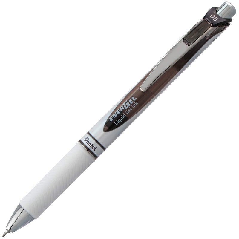 Pentel Gel Ink Pen, EnerGel Pearl RTX0.5mm, Fine Point, Needle Tip (BLN75WBP3A),Black - Image 2