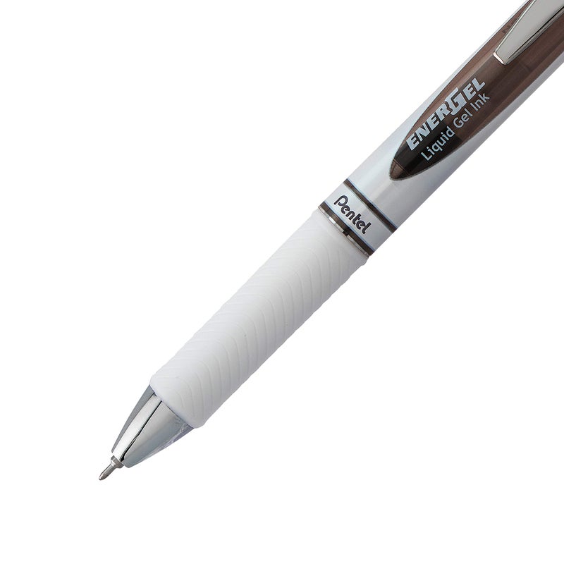 Pentel Gel Ink Pen, EnerGel Pearl RTX0.5mm, Fine Point, Needle Tip (BLN75WBP3A),Black - Image 4