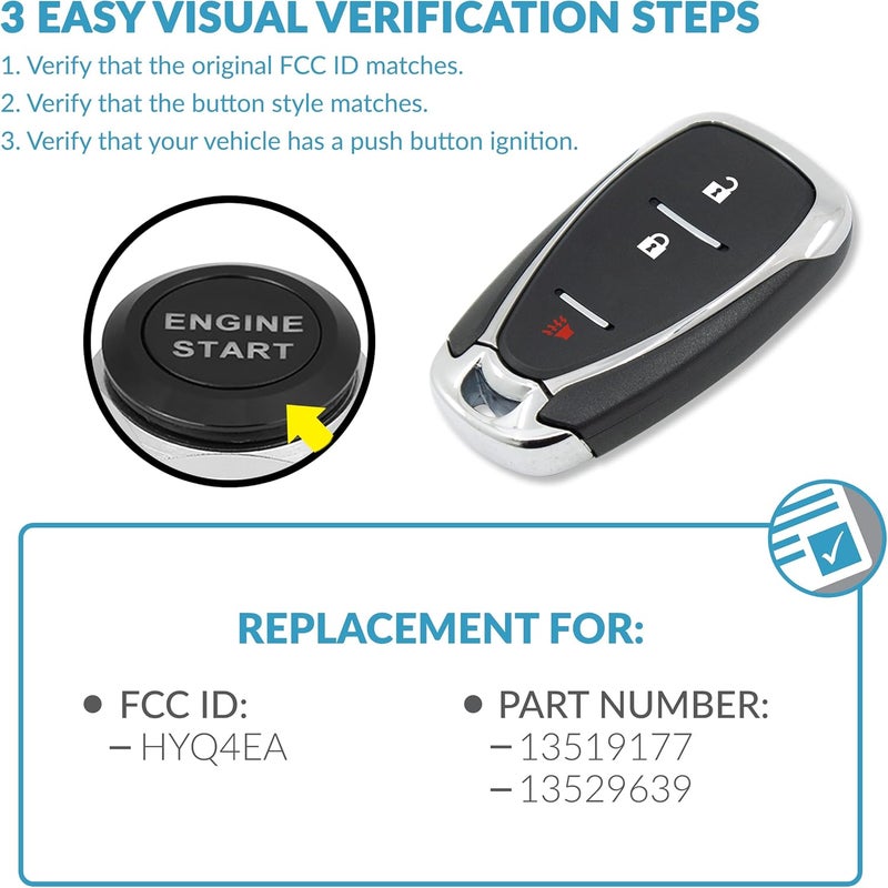 Keyless2Go 3 Button Proximity Smart Key for Chevrolet - Image 4