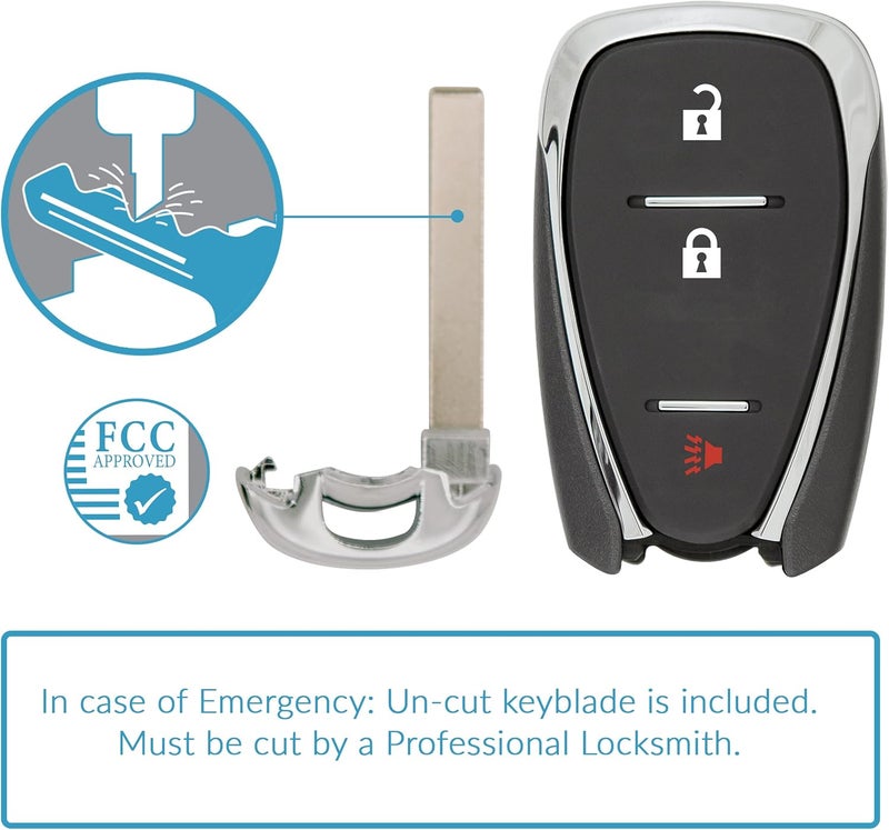 Keyless2Go 3 Button Proximity Smart Key for Chevrolet - Image 3
