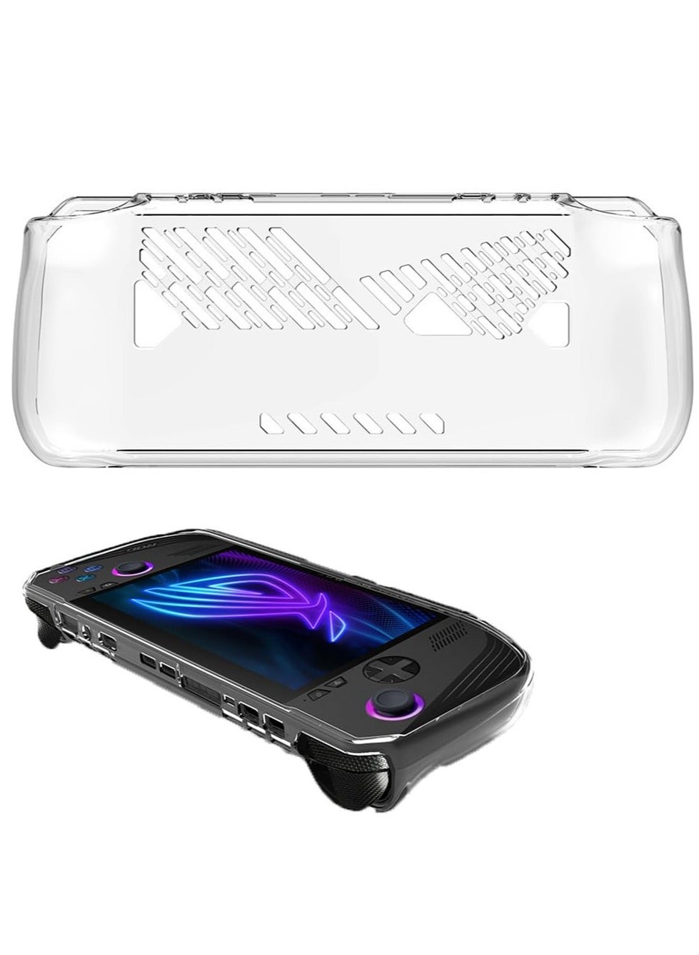 Game Machine Protective Case TPU Cooling Transparent Anti-Drop Carry Case for ROG Ally X Sleeve (Transparent)