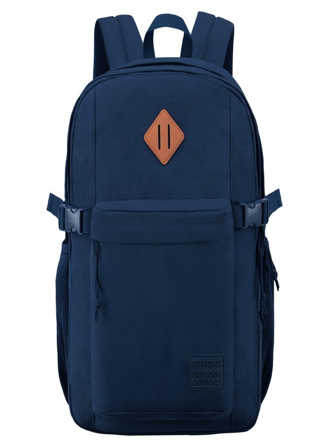 SUPACOOL Lightweight Casual Backpack for Men and Women, Large Backpack for School Boys and Girls, Blue, 16.5 Inch, Modern - Image 1