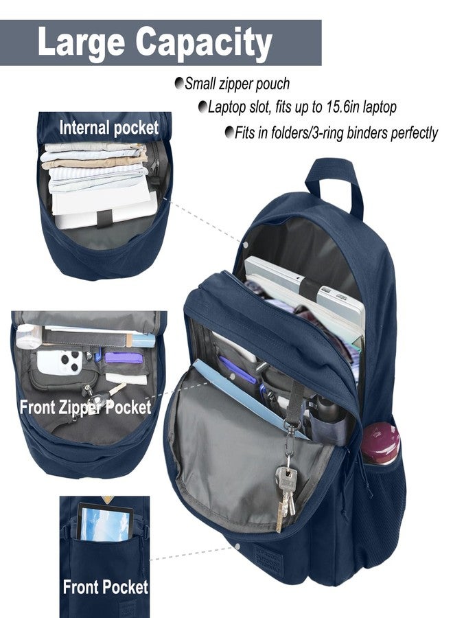 SUPACOOL Lightweight Casual Backpack for Men and Women, Large Backpack for School Boys and Girls, Blue, 16.5 Inch, Modern - Image 4