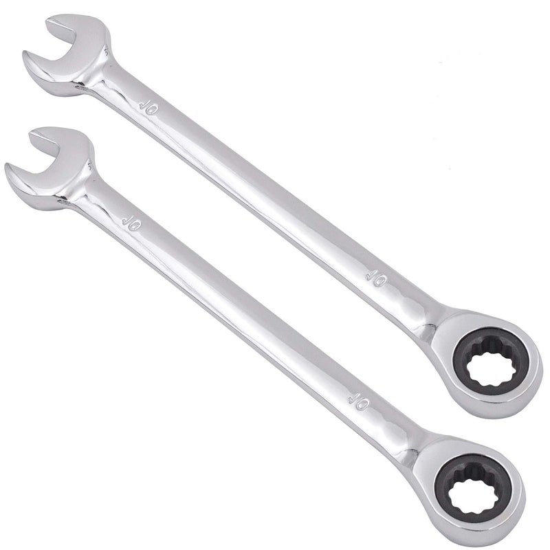 Kinjoek 2 Pcs 10Mm 12Pt Ratchet Wrench Metric Ratcheting Wrench Set With 5 - Image 2