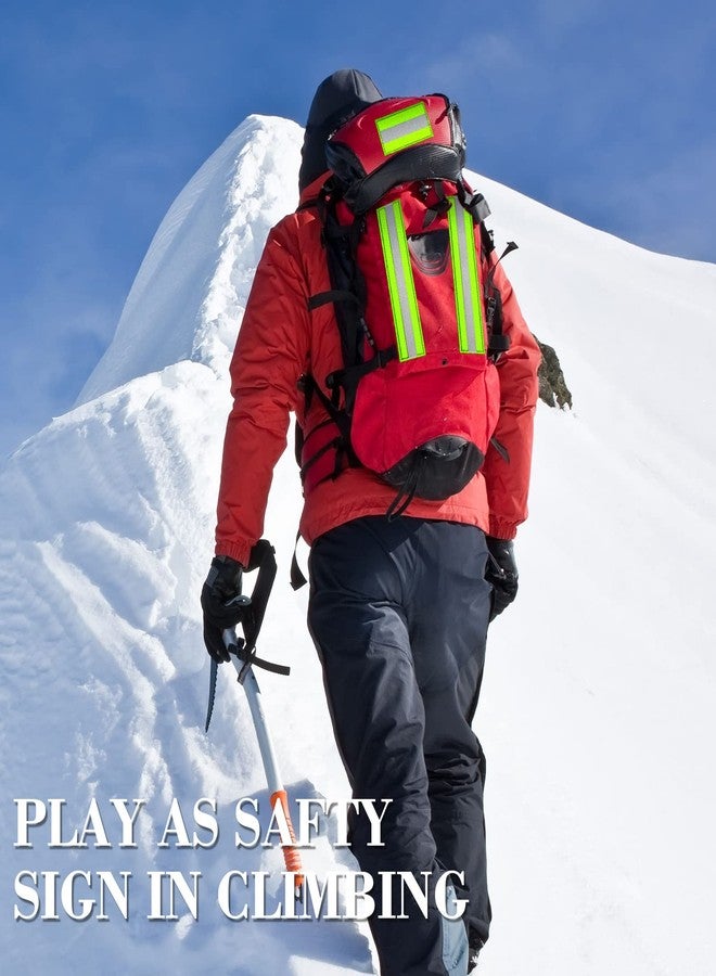 Juinte 8 Piece Reflective Safety Patch Set with Dual Sizes for Night Workers, Firefighters, Dog Tactical Undershirts, Compatible with Sportswear rain Jackets Police Rescue Gear(Green Orange) - Image 5