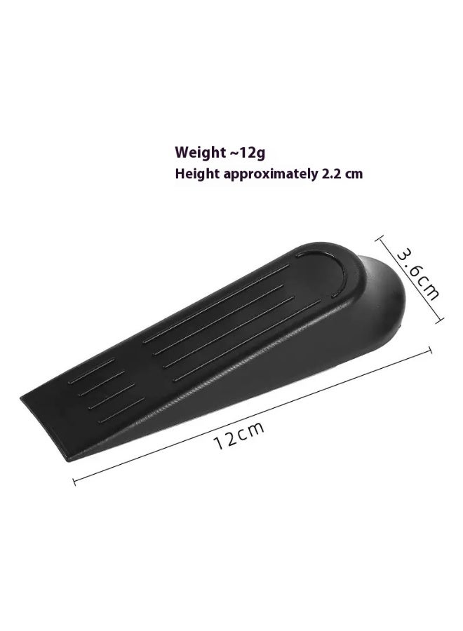 Sunspire 5-pack door stopper for door bottom, plastic door stopper, durable black angled wedge wedge chock, sturdy stackable door stop with non-slip base, ideal for preventing door slamming, suitable for indoor and outdoor use, and all floor types - Image 2
