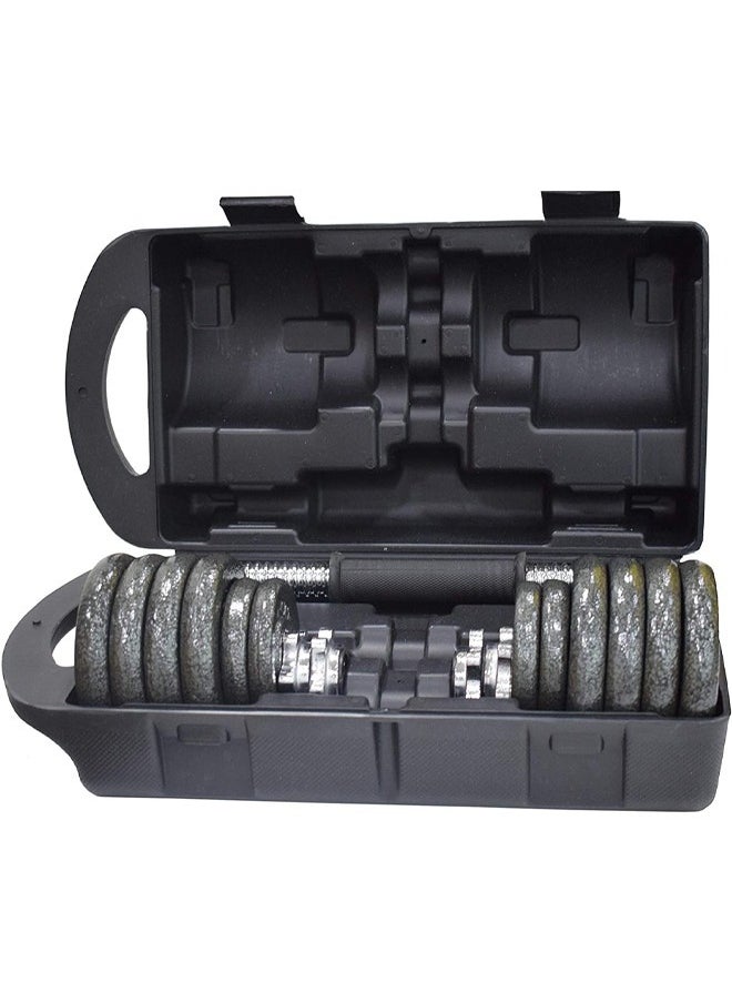 Fitness World - Fitness World 15 kg iron dumbbell with bag Black - Image 1