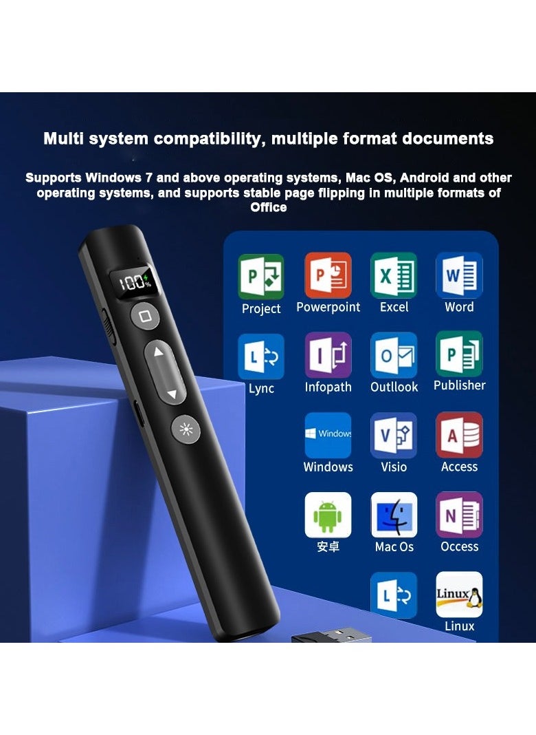Professional LED Digital Display Power Point pointer with safety pouch  - Image 2