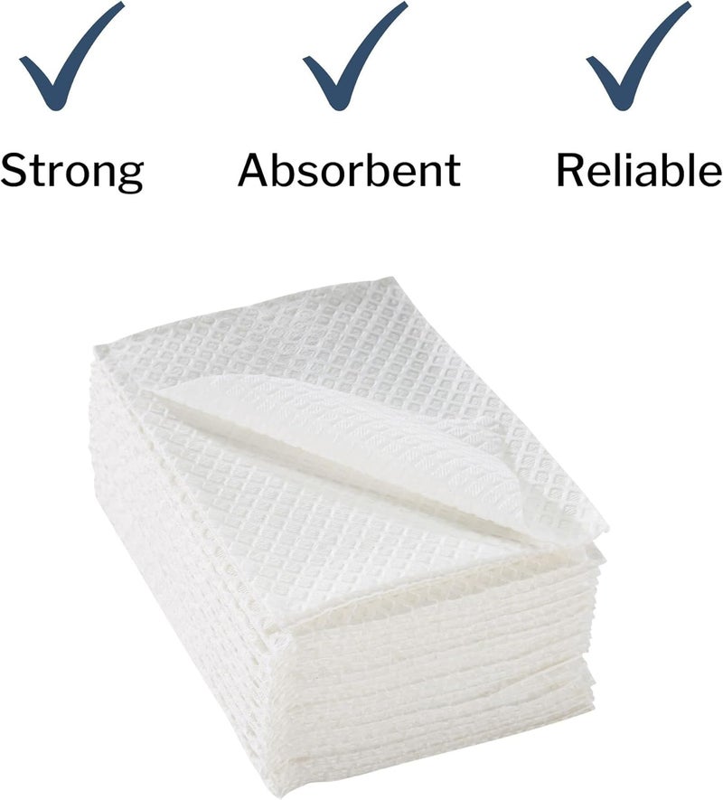 McKesson Disposable Towels [Pack of 500] for Dental Bibs, Nails, Tattoo, Dentist, Medical - 13 x 18 in, 2-Ply Tissue with Poly Back, Diamond Embossed, White - Image 5