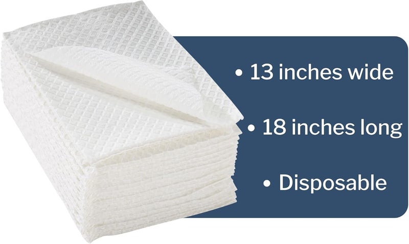 McKesson Disposable Towels [Pack of 500] for Dental Bibs, Nails, Tattoo, Dentist, Medical - 13 x 18 in, 2-Ply Tissue with Poly Back, Diamond Embossed, White - Image 3
