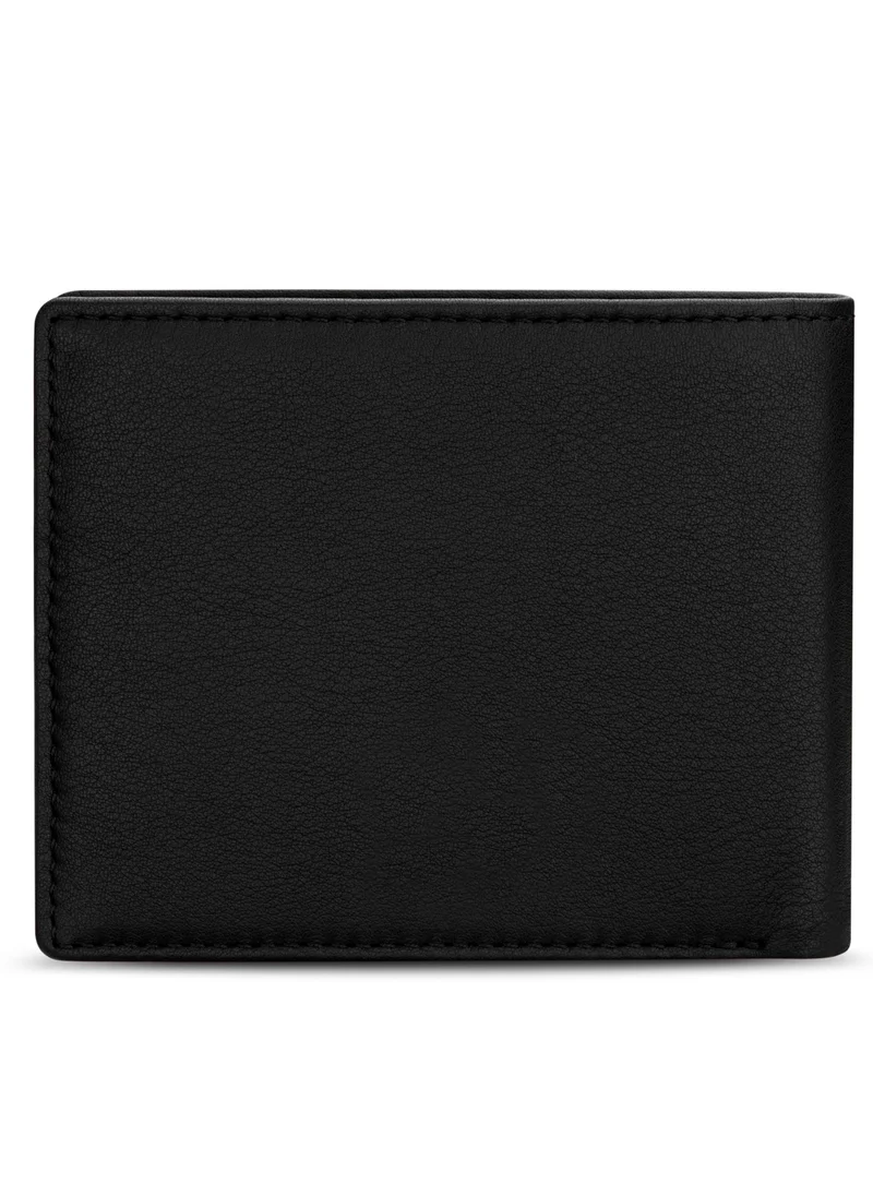 دوكاتي كورس Ducati Corse Lucca Black Genuine Leather Wallet For Men - DTLGW2201001